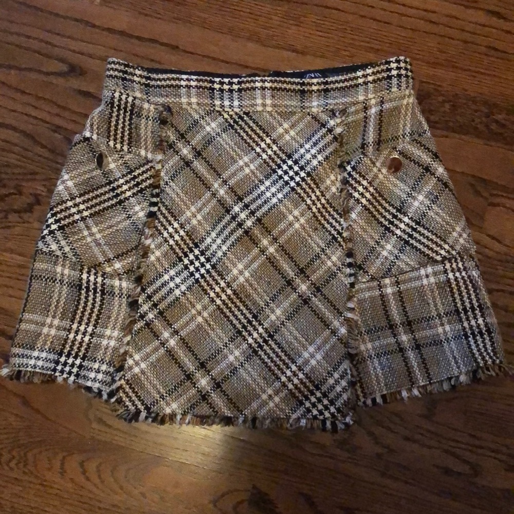Zara tweed mini skirt